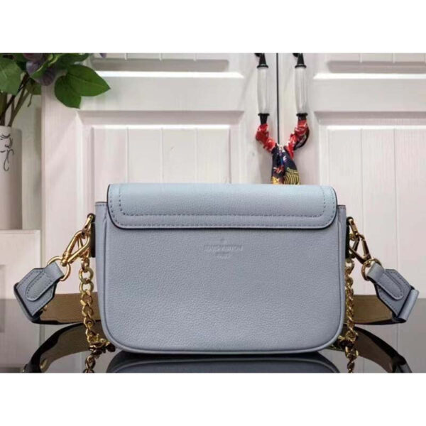 Louis Vuitton LV Women Lockme Tender Bleu Nuage Blue Grained Calf Leather - Image 4