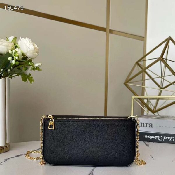 Louis Vuitton LV Women Lockme Tender Pochette Black Cream Grained Calf Leather - Image 4