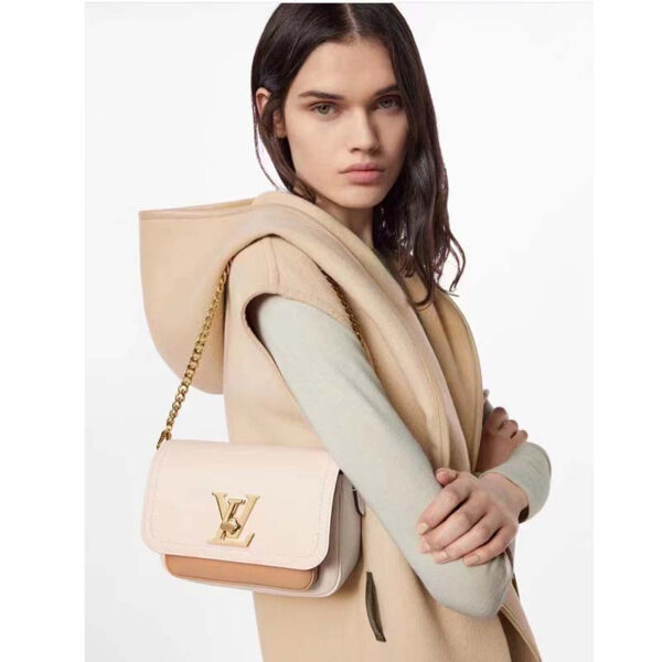 Louis Vuitton LV Women Lockme Tender Quartz White Grained Calf Leather - Image 12