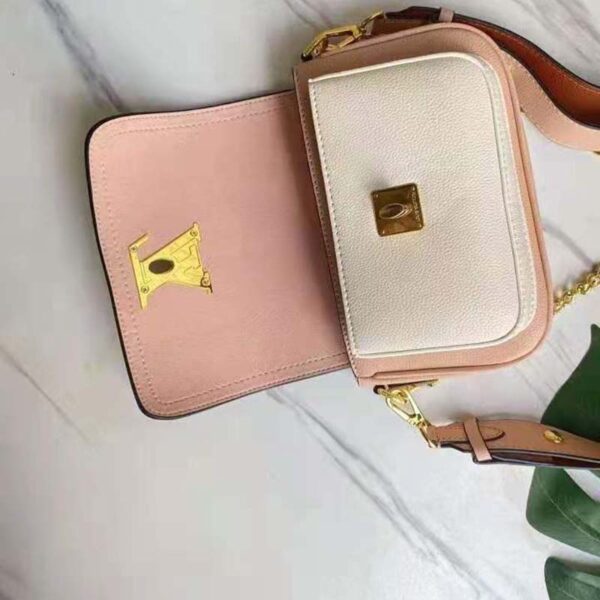 Louis Vuitton LV Women Lockme Tender Rosewater Pink Grained Calf Leather - Image 3
