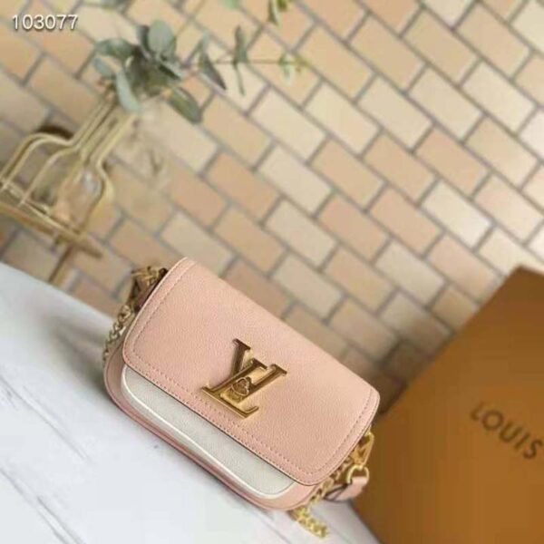 Louis Vuitton LV Women Lockme Tender Rosewater Pink Grained Calf Leather - Image 10