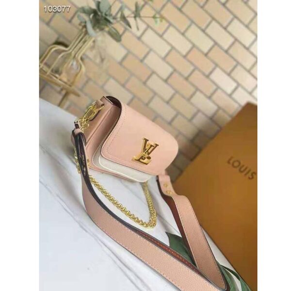 Louis Vuitton LV Women Lockme Tender Rosewater Pink Grained Calf Leather - Image 8