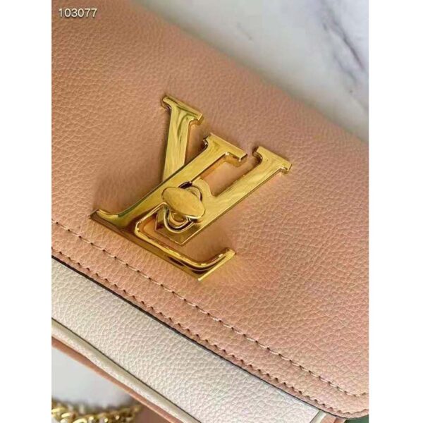 Louis Vuitton LV Women Lockme Tender Rosewater Pink Grained Calf Leather - Image 5