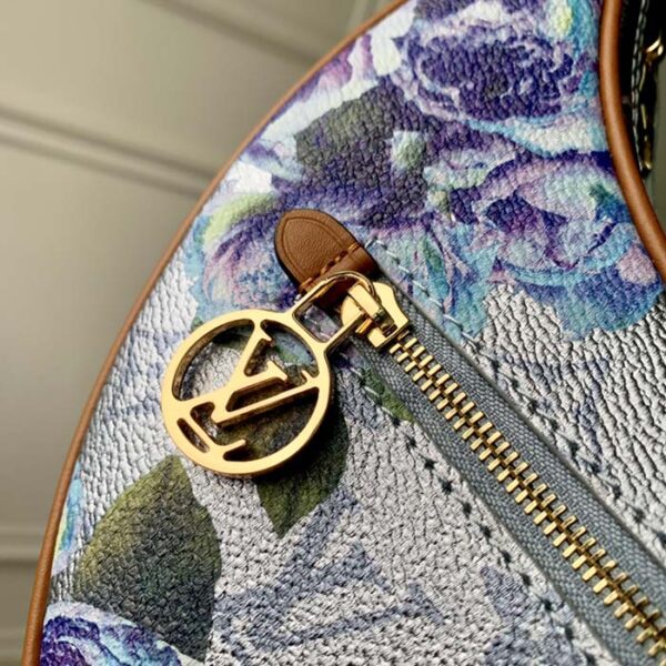 Louis Vuitton LV Women Loop Baguette Handbag Blue Coated Canvas - Image 7