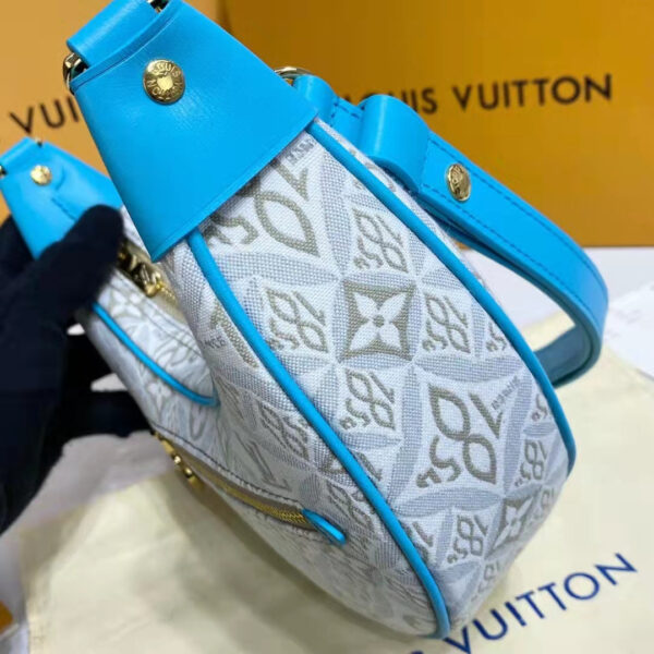 Louis Vuitton LV Women Loop Ecru Blue Since 1854 Jacquard Textile Cowhide Leather - Image 10