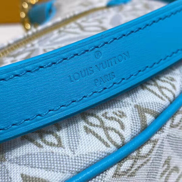 Louis Vuitton LV Women Loop Ecru Blue Since 1854 Jacquard Textile Cowhide Leather - Image 15