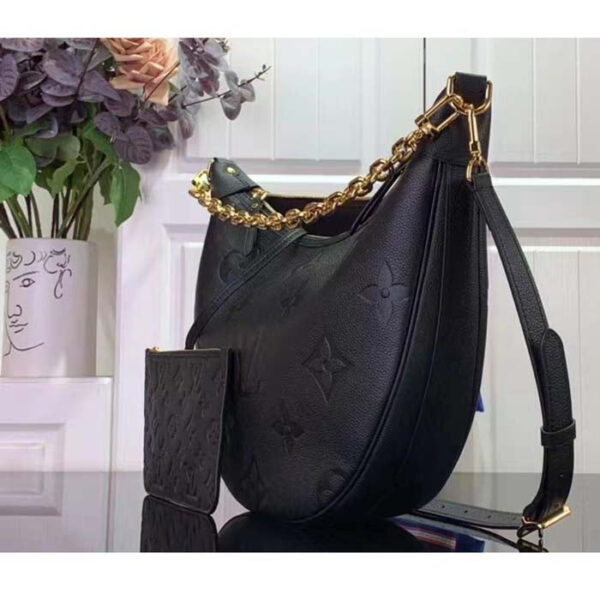 Louis Vuitton LV Women Loop Hobo Black Monogram Empreinte Embossed Grained Cowhide Leather - Image 4