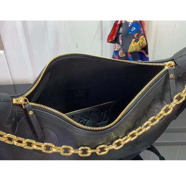 Louis Vuitton LV Women Loop Hobo Black Monogram Empreinte Embossed Grained Cowhide Leather - Image 6