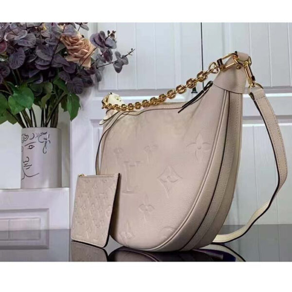Louis Vuitton LV Women Loop Hobo Cream Monogram Empreinte Embossed Grained Cowhide Leather - Image 4