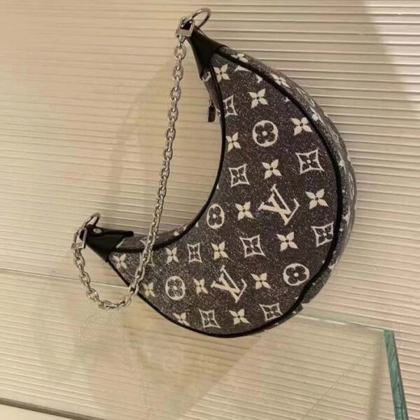 Louis Vuitton LV Women Loop PM Bag Gray Denim Textile Jacquard - Image 3