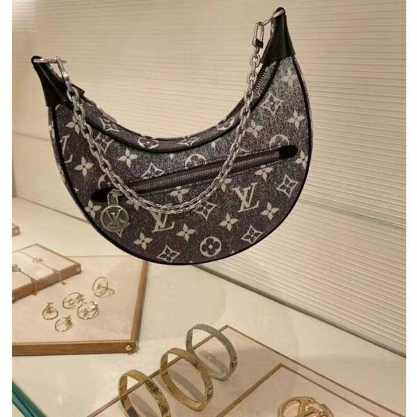 Louis Vuitton LV Women Loop PM Bag Gray Denim Textile Jacquard - Image 2