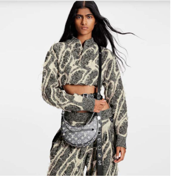 Louis Vuitton LV Women Loop PM Bag Gray Denim Textile Jacquard - Image 15