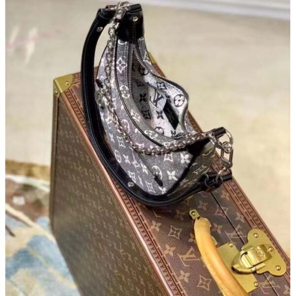 Louis Vuitton LV Women Loop PM Bag Gray Denim Textile Jacquard - Image 8
