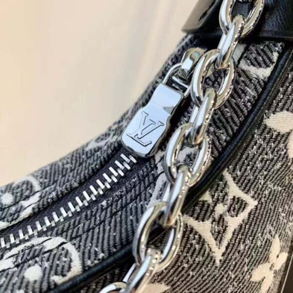 Louis Vuitton LV Women Loop PM Bag Gray Denim Textile Jacquard - Image 10