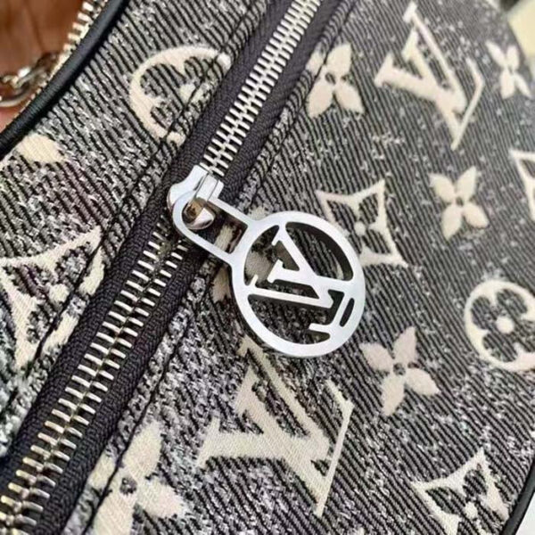 Louis Vuitton LV Women Loop PM Bag Gray Denim Textile Jacquard - Image 11