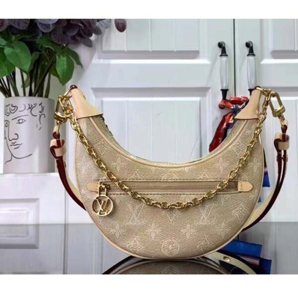 Louis Vuitton LV Women Loop PM Beige Monoglam Coated Canvas Zip Closure - Image 3