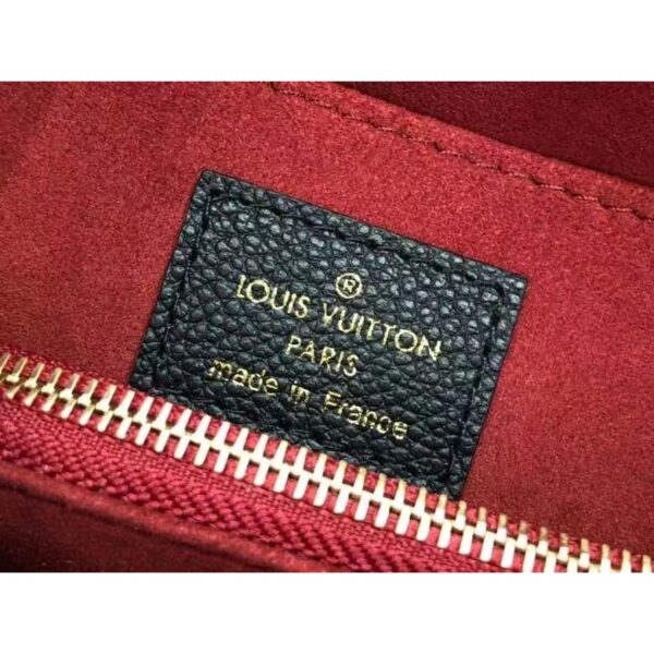 Louis Vuitton LV Women Madeleine BB Handbag Black Beige Embossed Grained Cowhide Leather - Image 10