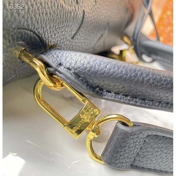 Louis Vuitton LV Women Madeleine BB Handbag Black Monogram Empreinte Grained Cowhide - Image 9
