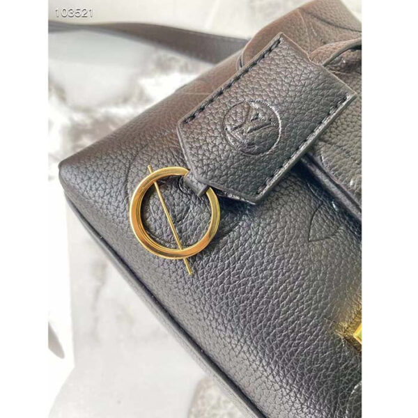 Louis Vuitton LV Women Madeleine BB Handbag Black Monogram Empreinte Grained Cowhide - Image 8