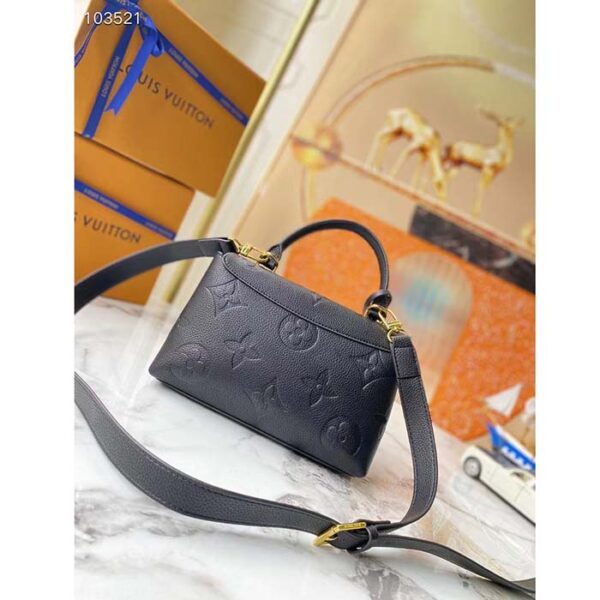 Louis Vuitton LV Women Madeleine BB Handbag Black Monogram Empreinte Grained Cowhide - Image 3