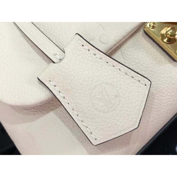 Louis Vuitton LV Women Madeleine BB Handbag Crème Beige Embossed Grained Cowhide - Image 8