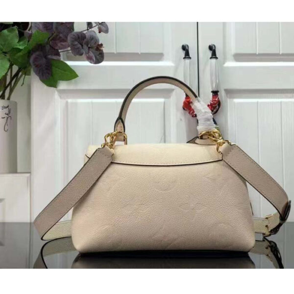 Louis Vuitton LV Women Madeleine BB Handbag Crème Beige Embossed Grained Cowhide - Image 3