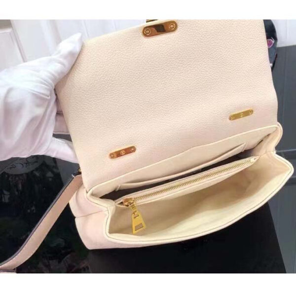 Louis Vuitton LV Women Madeleine BB Handbag Crème Beige Embossed Grained Cowhide - Image 6