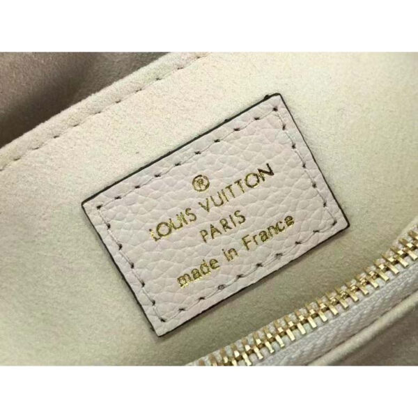 Louis Vuitton LV Women Madeleine BB Handbag Crème Beige Embossed Grained Cowhide - Image 10