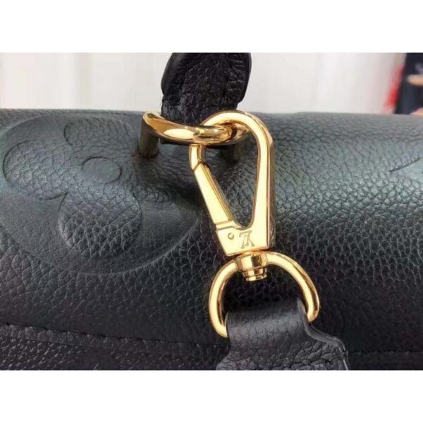 Louis Vuitton LV Women Madeleine MM Handbag Black Embossed Grained Cowhide Leather - Image 7