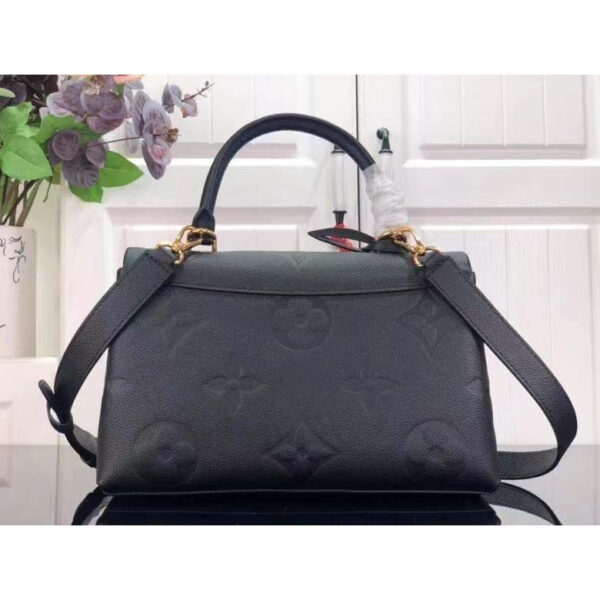 Louis Vuitton LV Women Madeleine MM Handbag Black Embossed Grained Cowhide Leather - Image 3