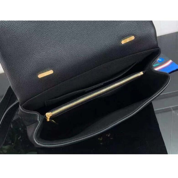 Louis Vuitton LV Women Madeleine MM Handbag Black Embossed Grained Cowhide Leather - Image 6