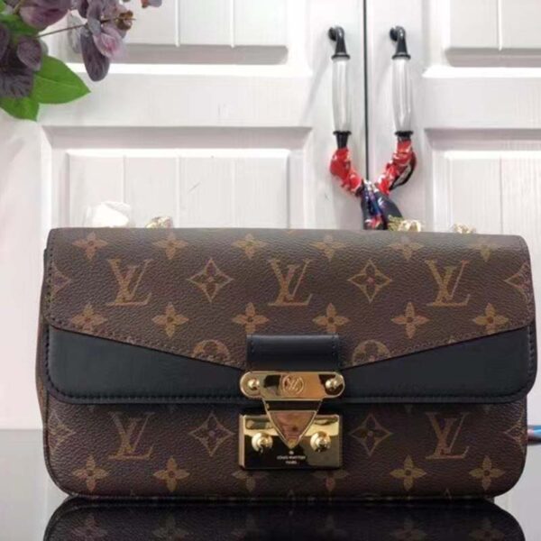 Louis Vuitton LV Women Marceau Black Monogram Coated Canvas Cowhide Leather - Image 2