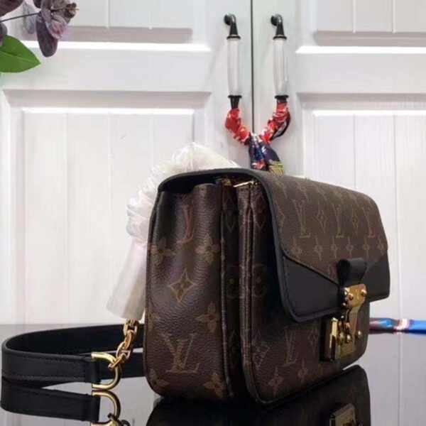 Louis Vuitton LV Women Marceau Black Monogram Coated Canvas Cowhide Leather - Image 4