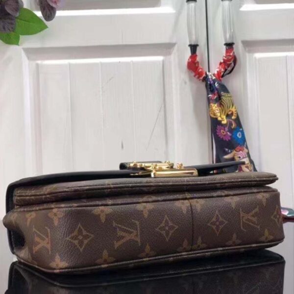 Louis Vuitton LV Women Marceau Black Monogram Coated Canvas Cowhide Leather - Image 5