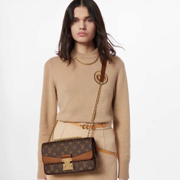 Louis Vuitton LV Women Marceau Brown Monogram Coated Canvas Cowhide Leather - Image 12