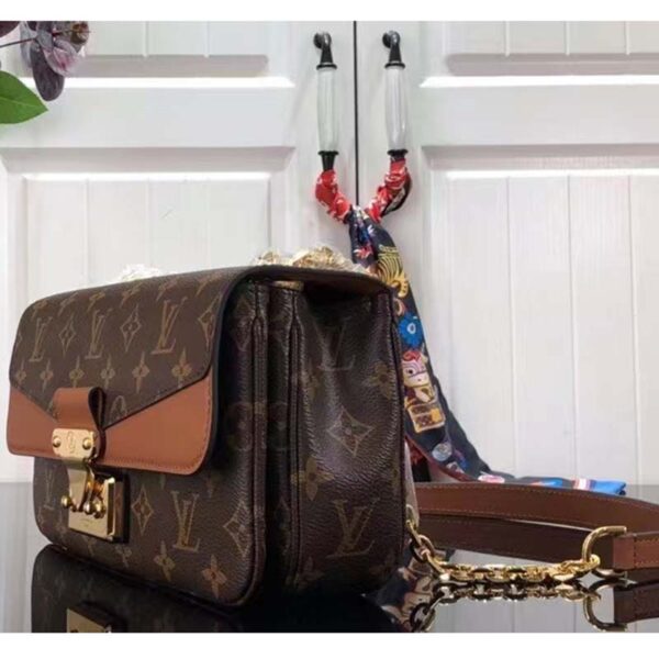 Louis Vuitton LV Women Marceau Brown Monogram Coated Canvas Cowhide Leather - Image 3