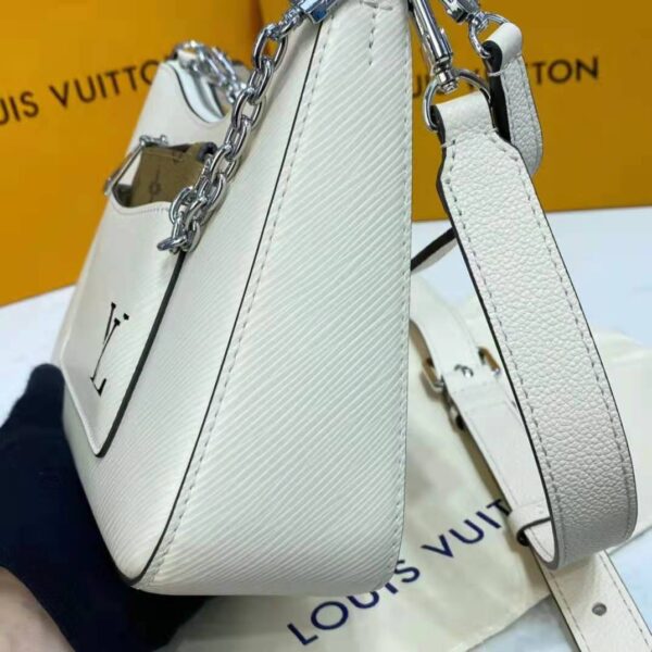 Louis Vuitton LV Women Marelle Handbag Beige Epi Grained Cowhide Leather Canvas - Image 10