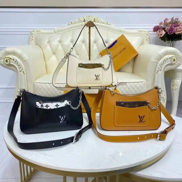 Louis Vuitton LV Women Marelle Handbag Beige Epi Grained Cowhide Leather Canvas - Image 7
