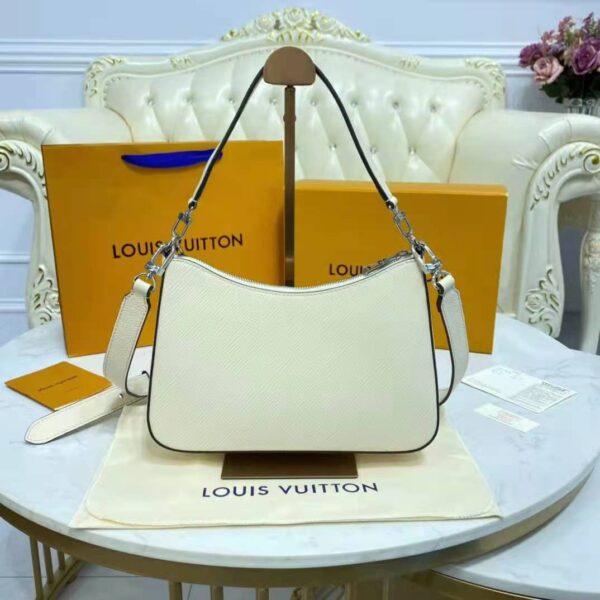 Louis Vuitton LV Women Marelle Handbag Beige Epi Grained Cowhide Leather Canvas - Image 4
