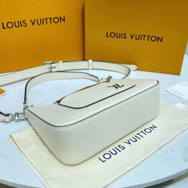 Louis Vuitton LV Women Marelle Handbag Beige Epi Grained Cowhide Leather Canvas - Image 5