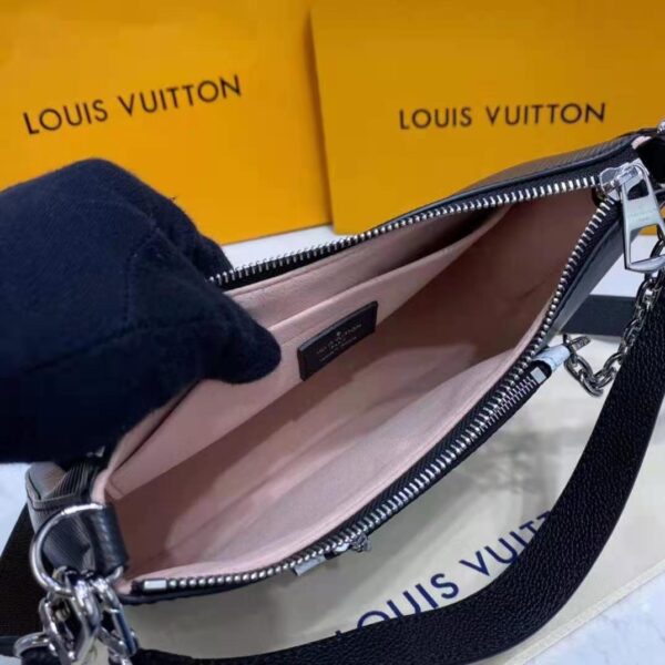 Louis Vuitton LV Women Marelle Handbag Black Epi Grained Cowhide Leather Canvas - Image 9