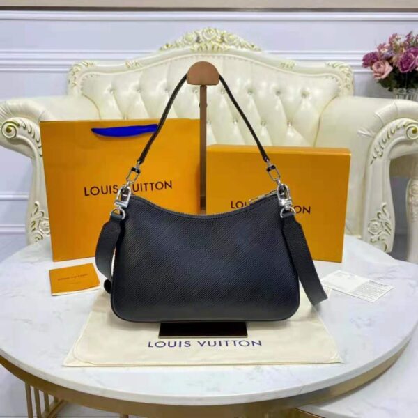 Louis Vuitton LV Women Marelle Handbag Black Epi Grained Cowhide Leather Canvas - Image 6