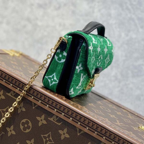 Louis Vuitton LV Women Micro Métis Bag Green Monogram Jacquard Velvet - Image 4