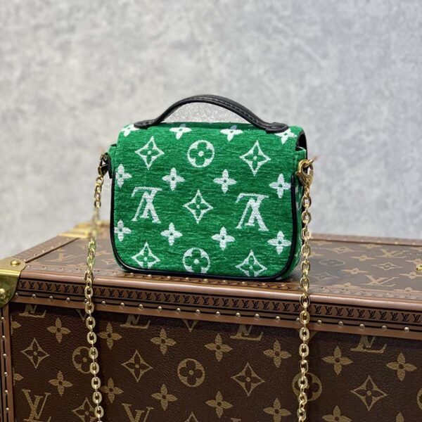 Louis Vuitton LV Women Micro Métis Bag Green Monogram Jacquard Velvet - Image 3