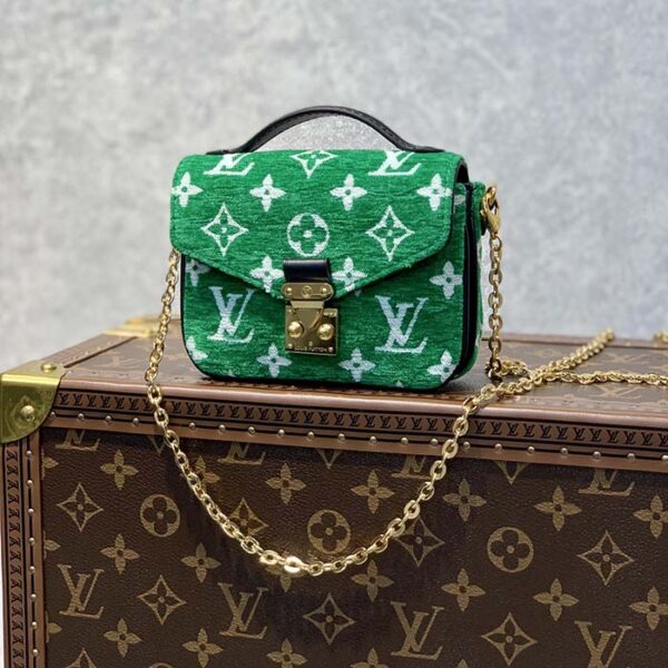 Louis Vuitton LV Women Micro Métis Bag Green Monogram Jacquard Velvet - Image 2
