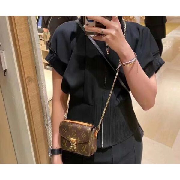 Louis Vuitton LV Women Micro Métis Bag Monogram Coated Canvas Cowhide Leather - Image 7
