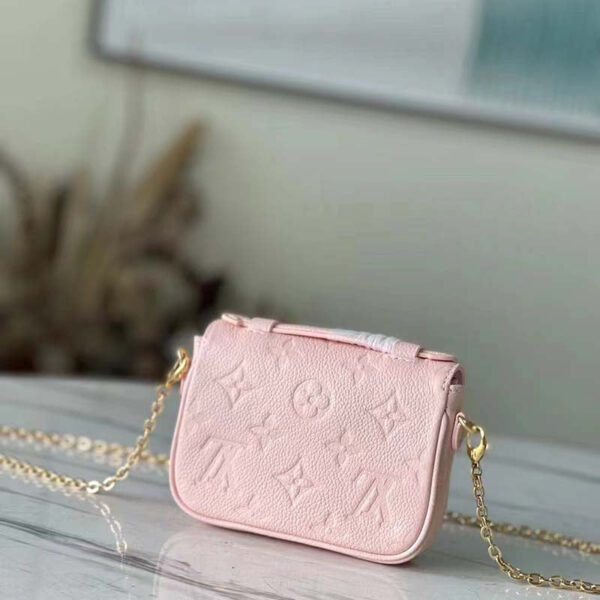 Louis Vuitton LV Women Micro Métis Pink Monogram Empreinte Embossed Supple Grained Cowhide - Image 4