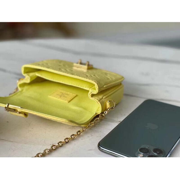 Louis Vuitton LV Women Micro Métis Yellow Monogram Empreinte Embossed Supple Grained Cowhide - Image 4