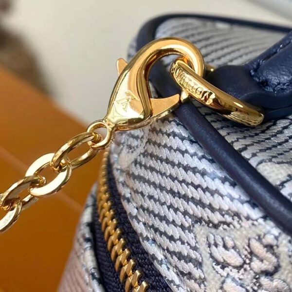 Louis Vuitton LV Women Micro Vanity Blue Monoglam Coated Canvas Microfiber Lining - Image 8