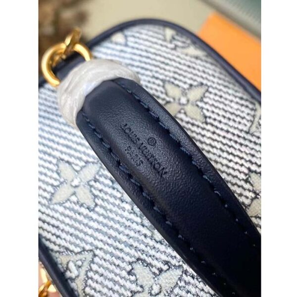 Louis Vuitton LV Women Micro Vanity Blue Monoglam Coated Canvas Microfiber Lining - Image 7
